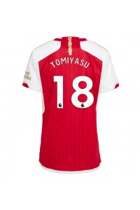 Fotbalové Dres Arsenal Takehiro Tomiyasu #18 Dámské Domácí Oblečení 2023-24 Krátký Rukáv